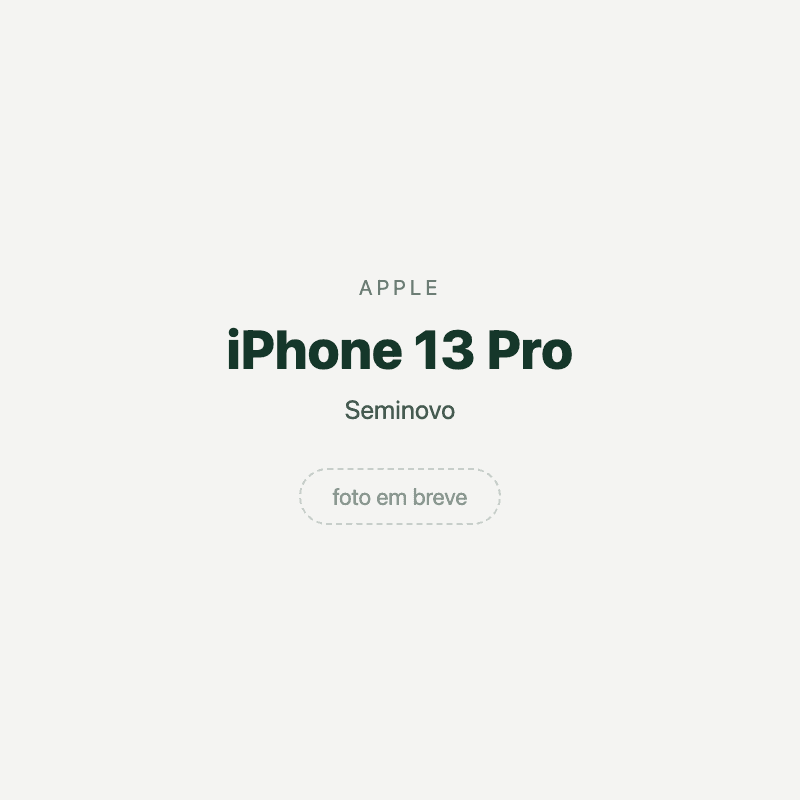 iPhone 13 Pro — imagem provisória, foto do aparelho ainda não disponível