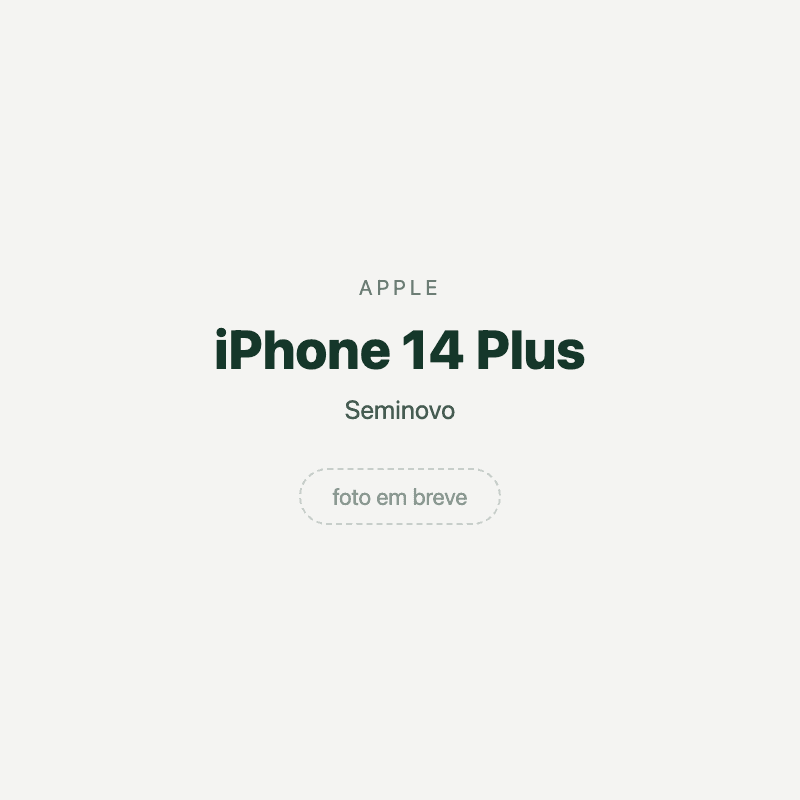 iPhone 14 Plus — imagem provisória, foto do aparelho ainda não disponível