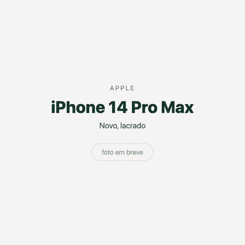 iPhone 14 Pro Max — imagem provisória, foto do aparelho ainda não disponível