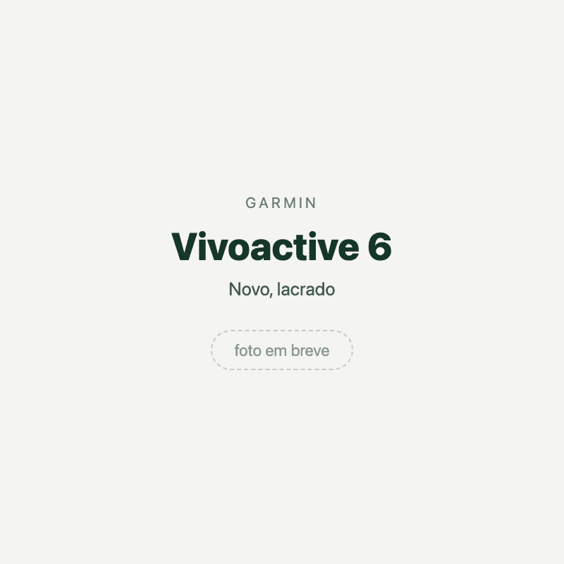 Vivoactive 6 — imagem provisória, foto do aparelho ainda não disponível